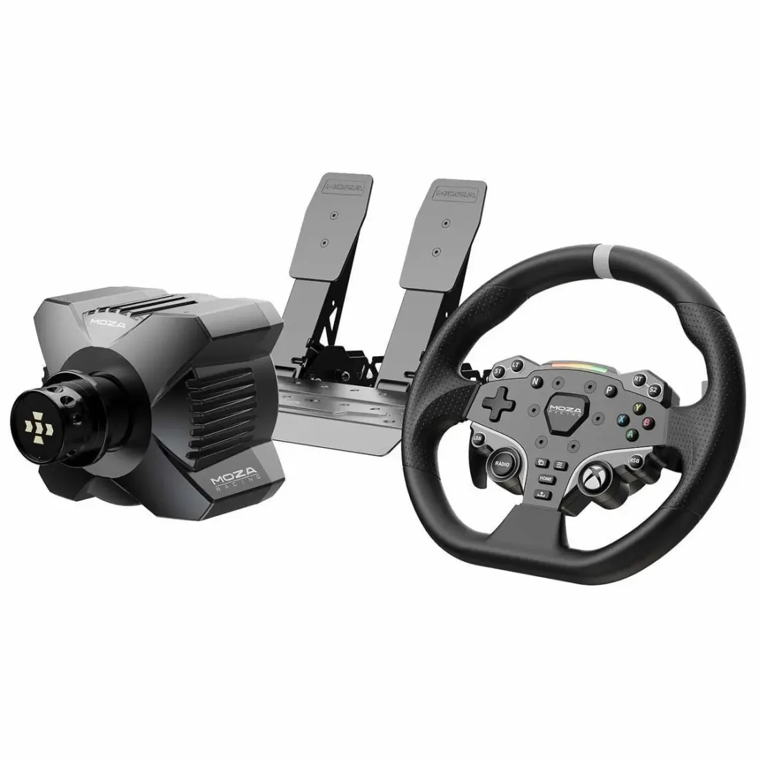 Игровой руль MOZA R3 Bundle （R3 Base, ES Wheel, SR-P Lite double Pedals, Table Clamp) RS053