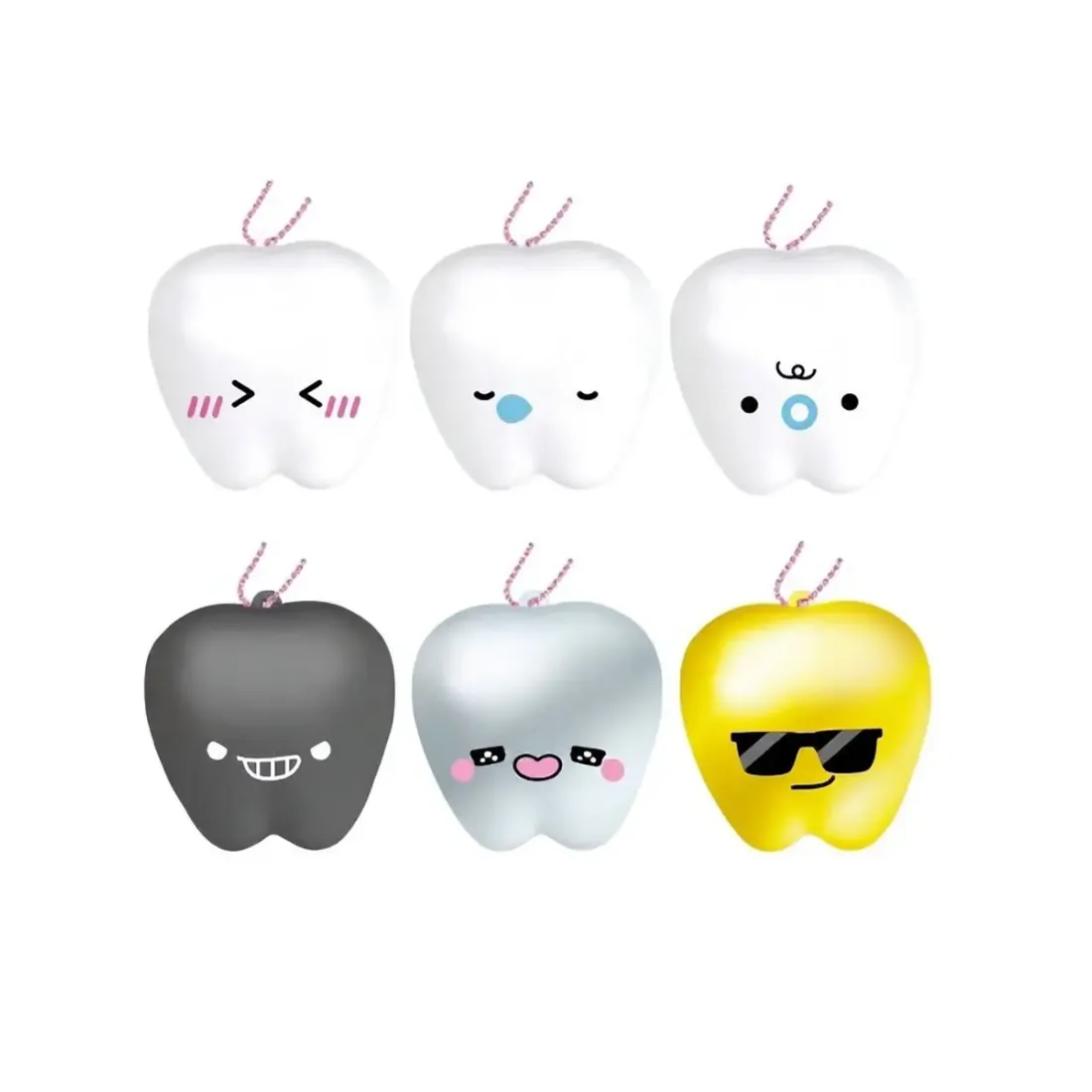 Набор Фигурок NIC Expression Tooth Charm 6шт 4571542989512