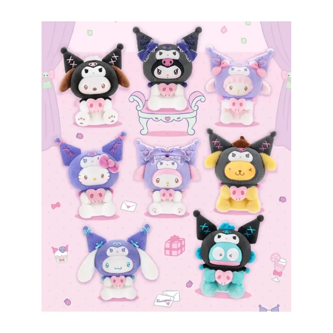 Фигурка Аниме Плюш Куроми Sanrio Family Party Series Blind box 15 см 1 шт