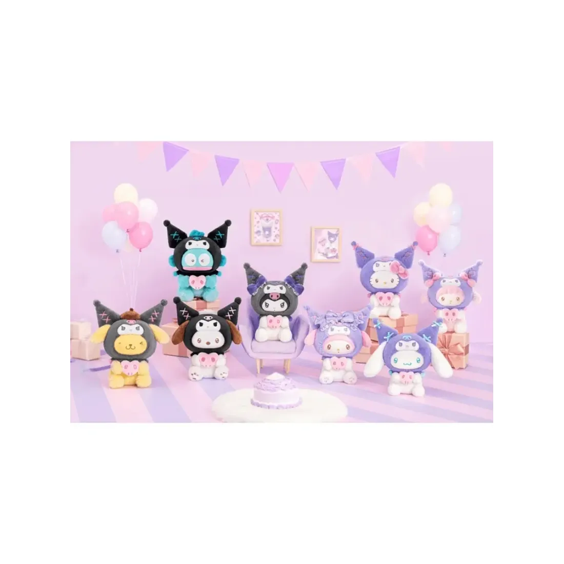 Фигурка Аниме Плюш Куроми Sanrio Family Party Series Blind box 15 см 1 шт