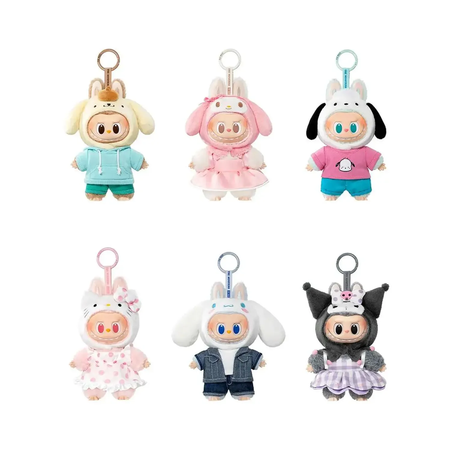 Брелок Аниме Pop Mart  Плюш Labubu  & Sanrio  Plush 1 шт  6941313015548