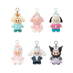 Брелок Аниме Pop Mart  Плюш Labubu  & Sanrio  Plush 1 шт  6941313015548
