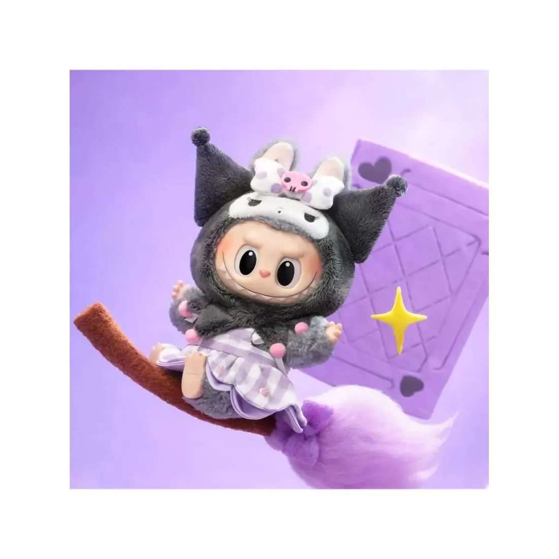Брелок Аниме Pop Mart  Плюш Labubu  & Sanrio  Plush 1 шт  6941313015548