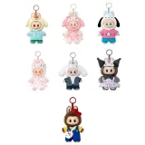 Брелок Аниме Pop Mart  Плюш Labubu  & Sanrio  Plush 1 шт  6941313015548