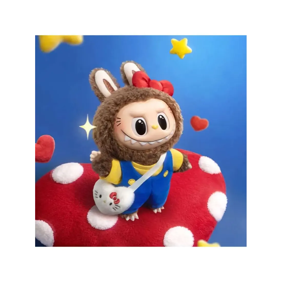 Брелок Аниме Pop Mart  Плюш Labubu  & Sanrio  Plush 1 шт  6941313015548