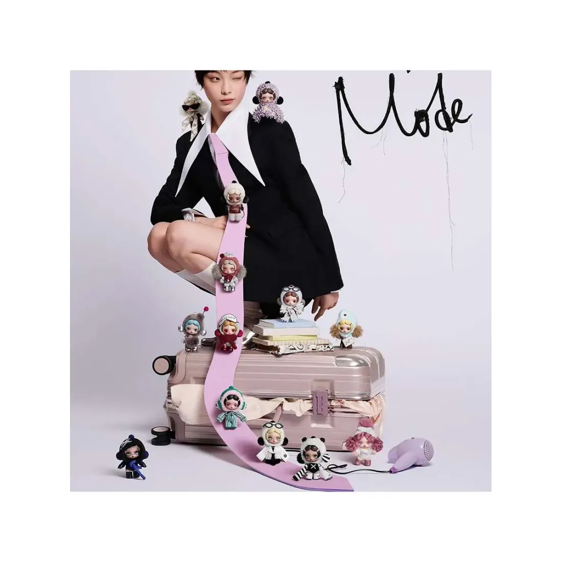 Брелок Аниме Pop Mart  Плюш Skullpanda  Don't Want To 1 шт  6979483527370