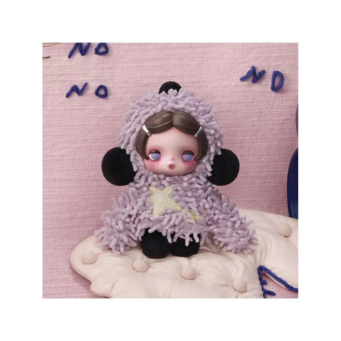 Брелок Аниме Pop Mart  Плюш Skullpanda  Don't Want To 1 шт  6979483527370