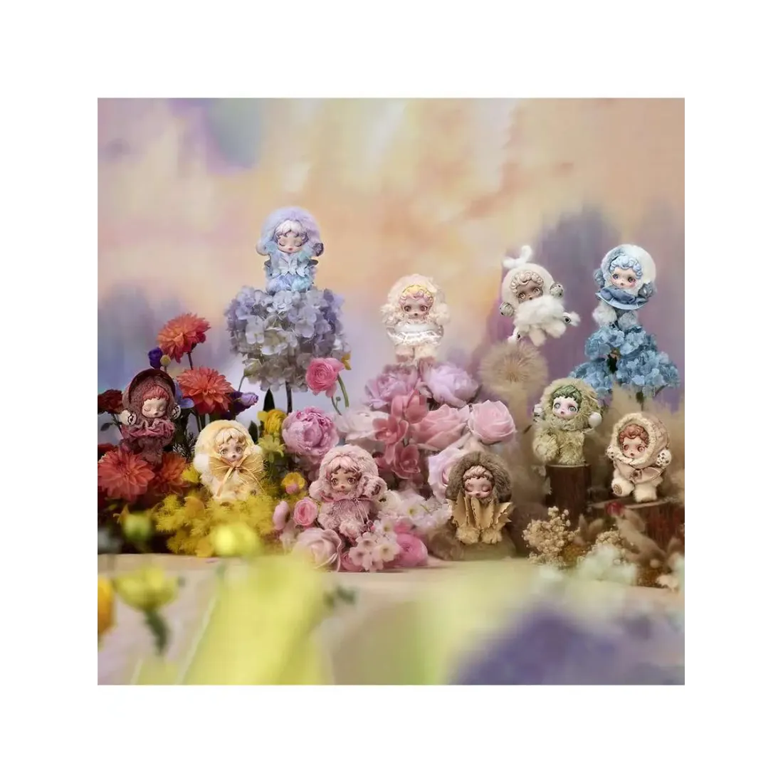 Брелок Аниме Pop Mart  Плюш Skullpanda  Garden  of Light 1 шт  6931571087388