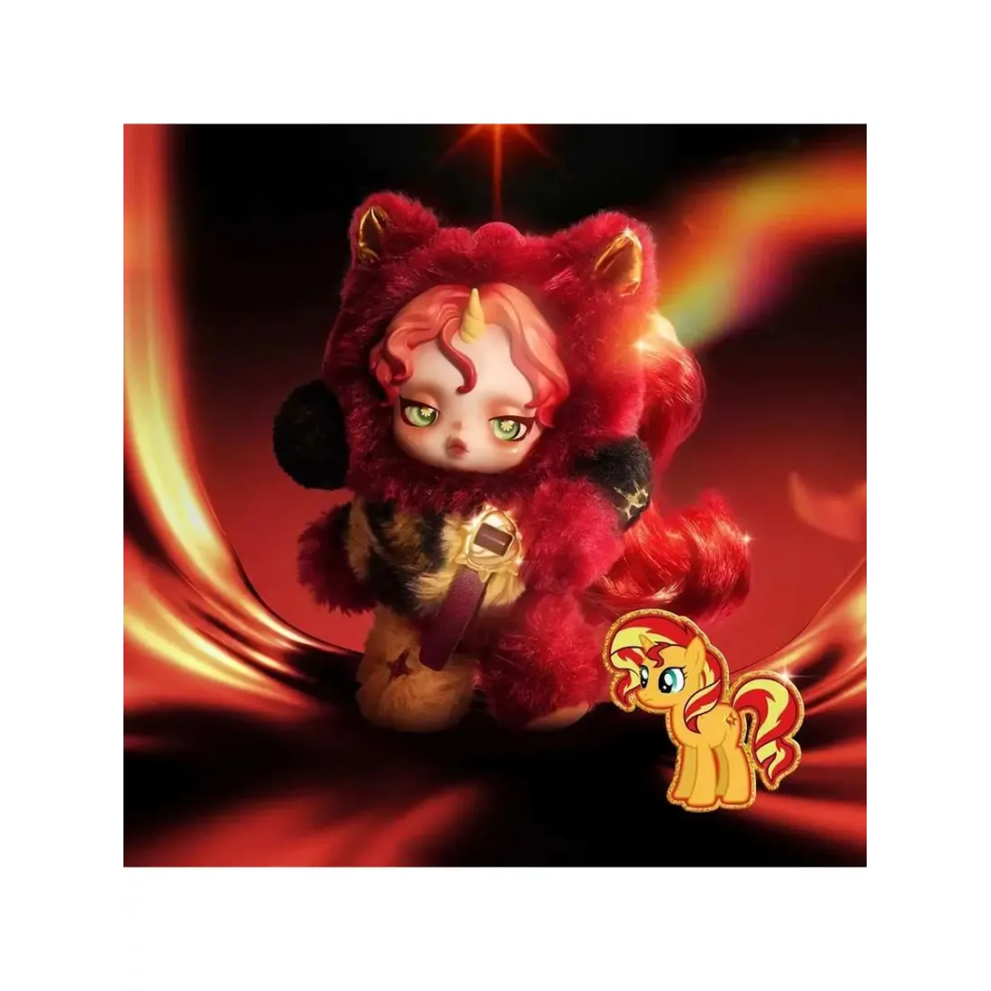 Брелок Аниме Pop Mart  Плюш Skullpanda  My Little Pony 1 шт  6941313066854