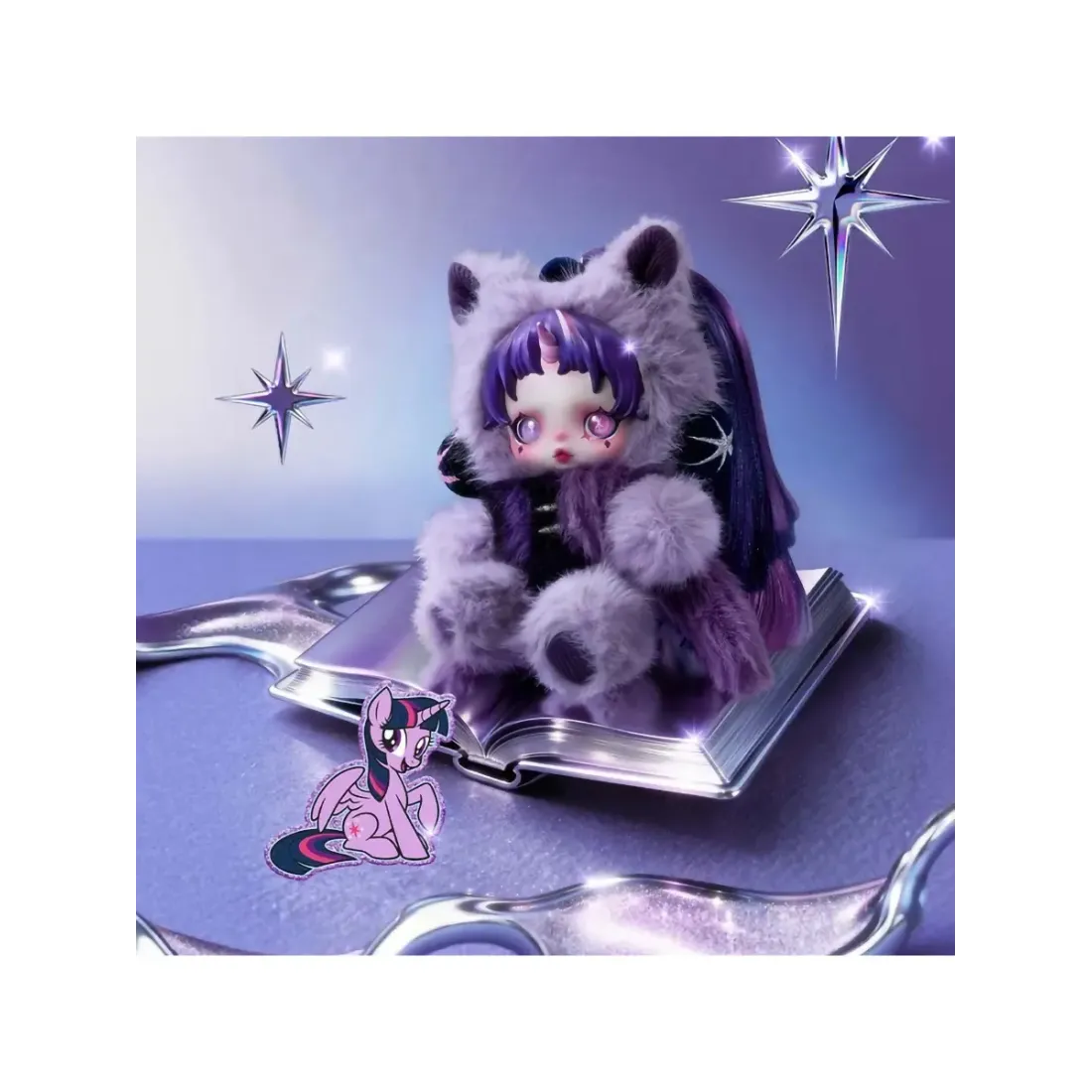 Брелок Аниме Pop Mart  Плюш Skullpanda  My Little Pony 1 шт  6941313066854