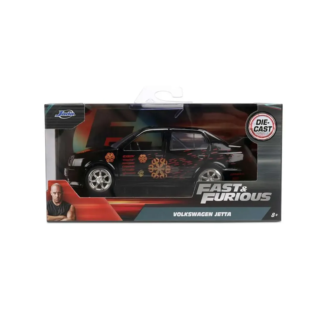 Модель Машинки Форсаж 1:32 FF 1995 VW Jetta Glossy Black 35628