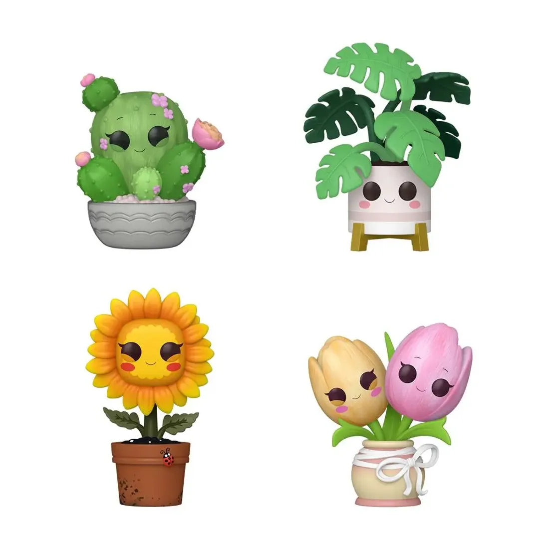 Набор Funko POP! Plants Flora Barrel Cactus/Monstera/Sunflower/Tulip (BF) 4шт 95644