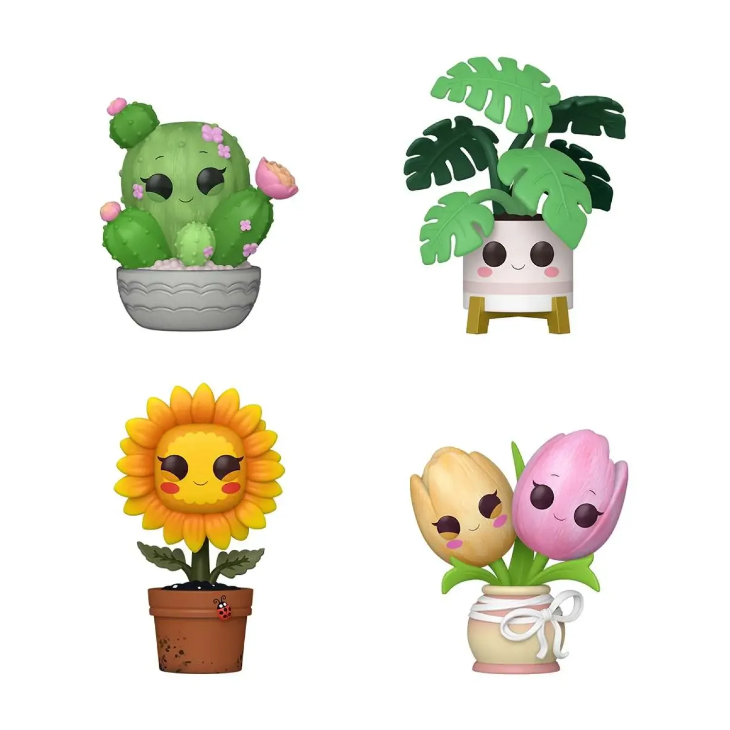 Набор Funko POP! Plants Flora Barrel Cactus/Monstera/Sunflower/Tulip (BF) 4шт 95644