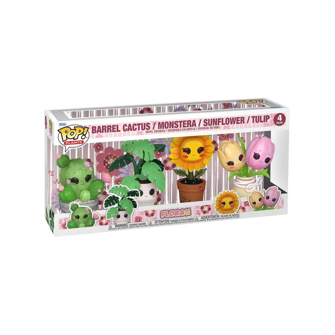 Набор Funko POP! Plants Flora Barrel Cactus/Monstera/Sunflower/Tulip (BF) 4шт 95644
