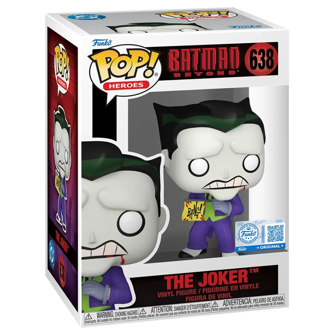Фигурка Funko POP! Heroes DC Batman Beyond Joker w/Bang Flag (Exc) (638) 95499