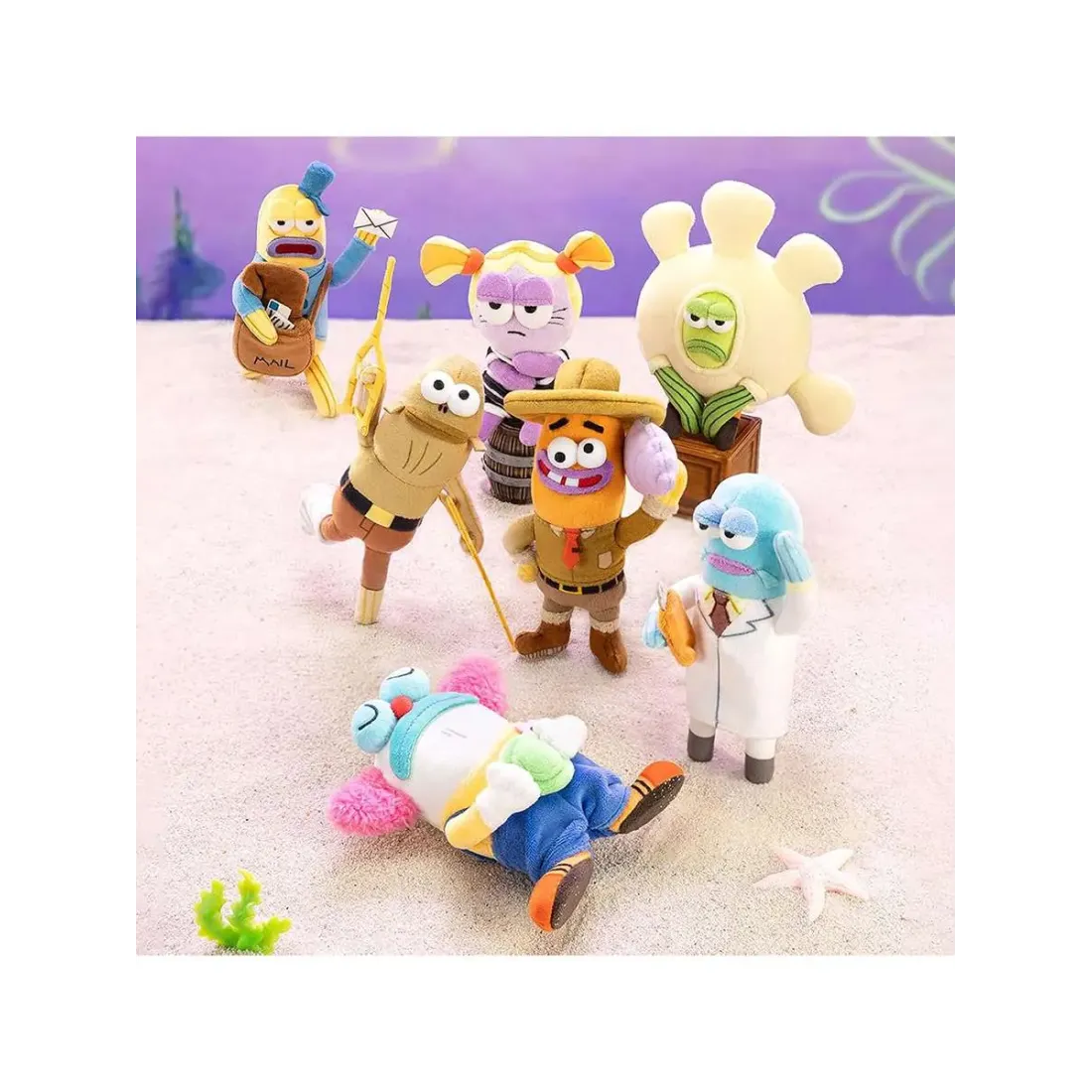 Фигурка Pop Mart Плюш Спанч Боб Бикини Боттом  Quirky Blind Box 1 шт 14 см 6941313054233