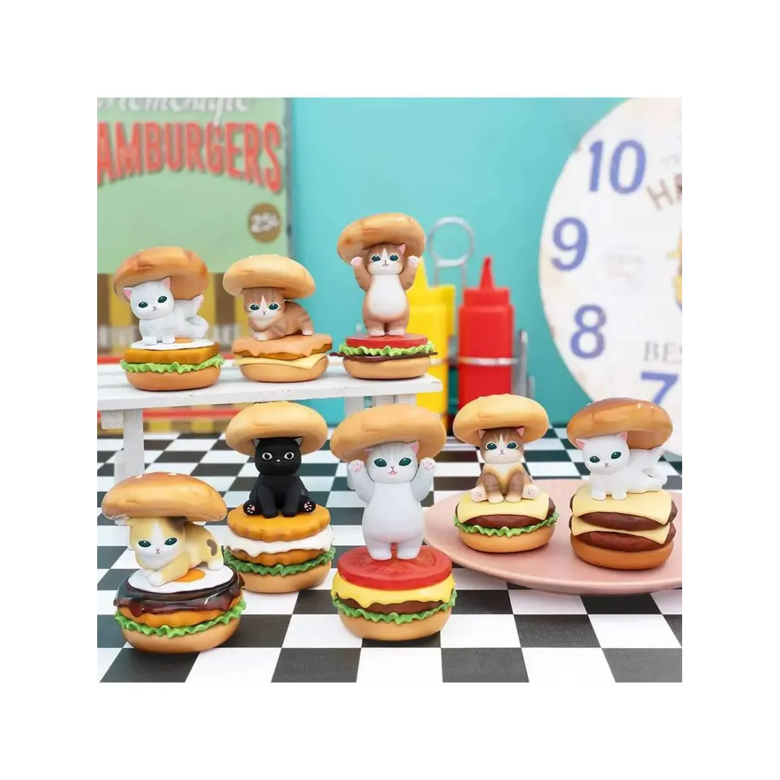 Фигурка Аниме Mofusand "Delicious Burger" Blind Box 11 см 1 шт 4571609378662