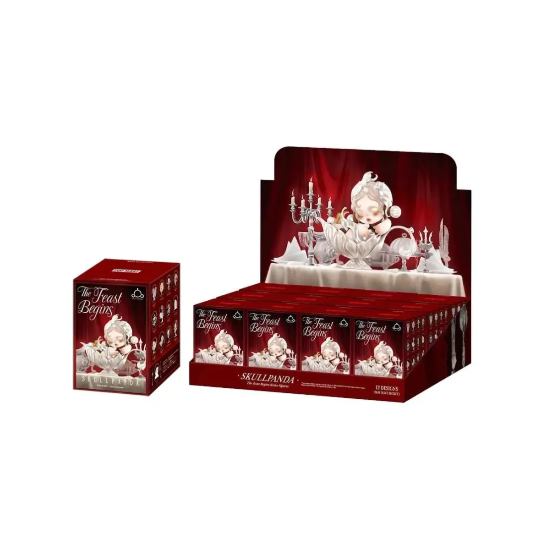 Фигурка Аниме Pop Mart Skullpanda  Dining Table Series 1 шт 3 см 6941313057951