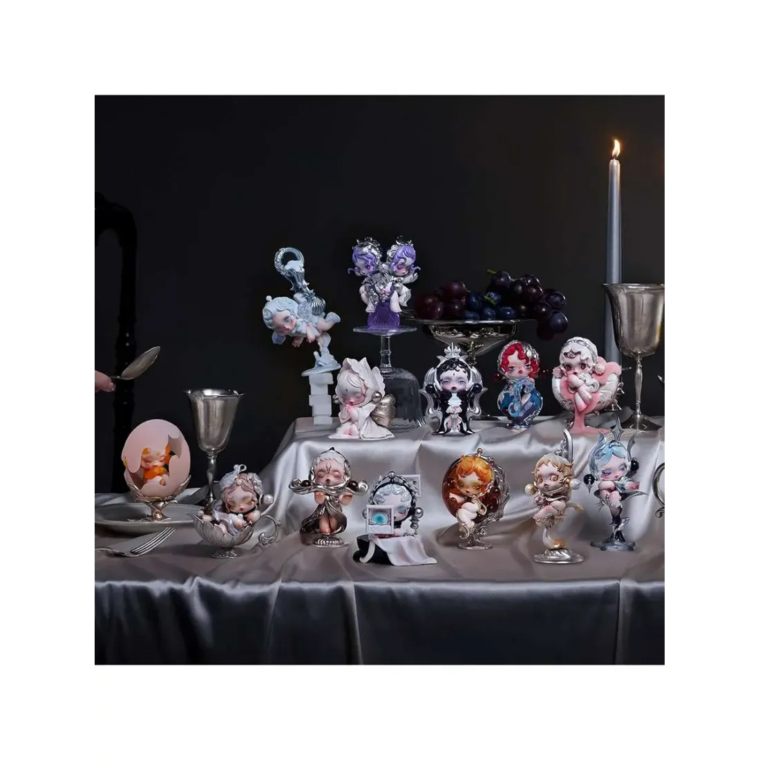 Фигурка Аниме Pop Mart Skullpanda  Dining Table Series 1 шт 3 см 6941313057951
