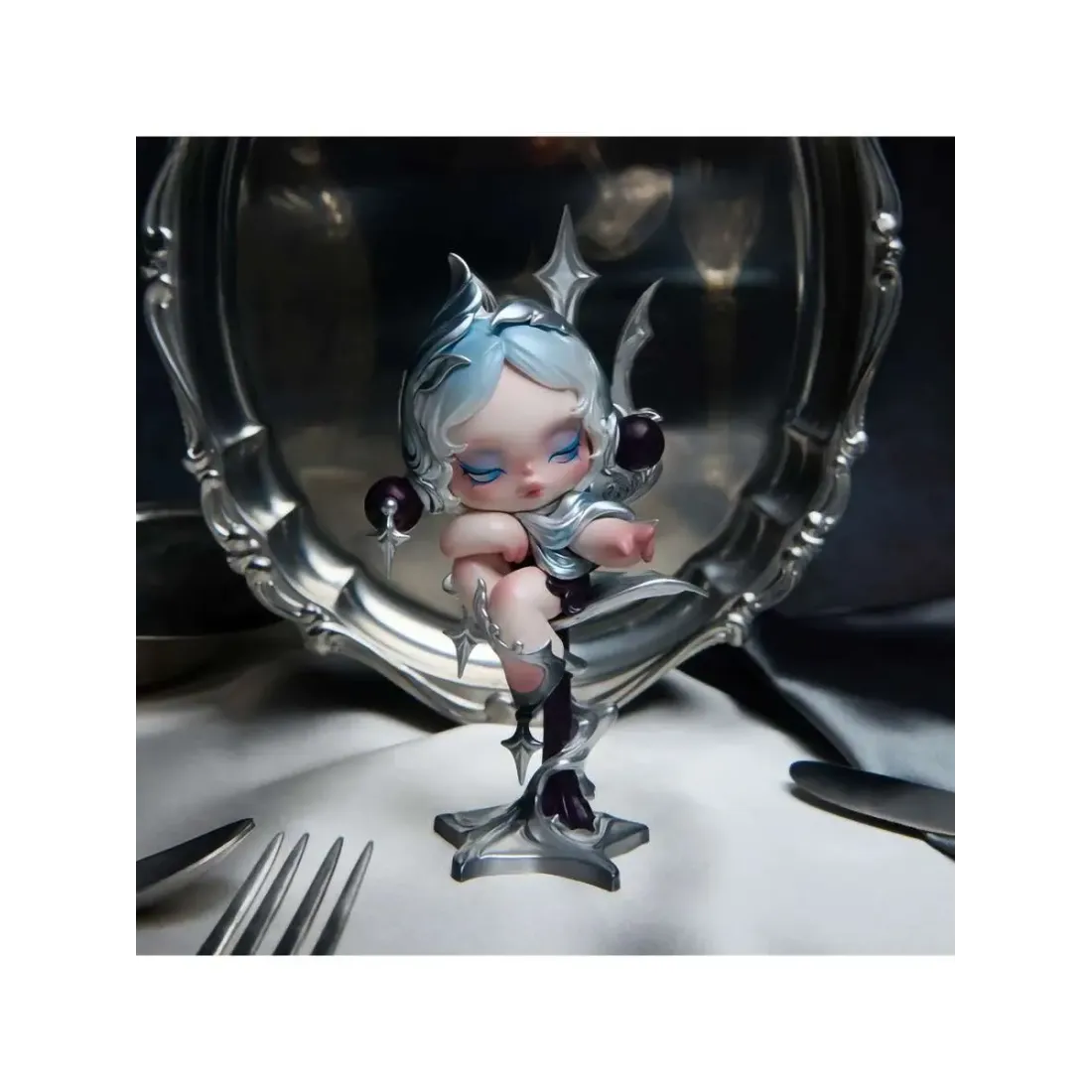 Фигурка Аниме Pop Mart Skullpanda  Dining Table Series 1 шт 3 см 6941313057951