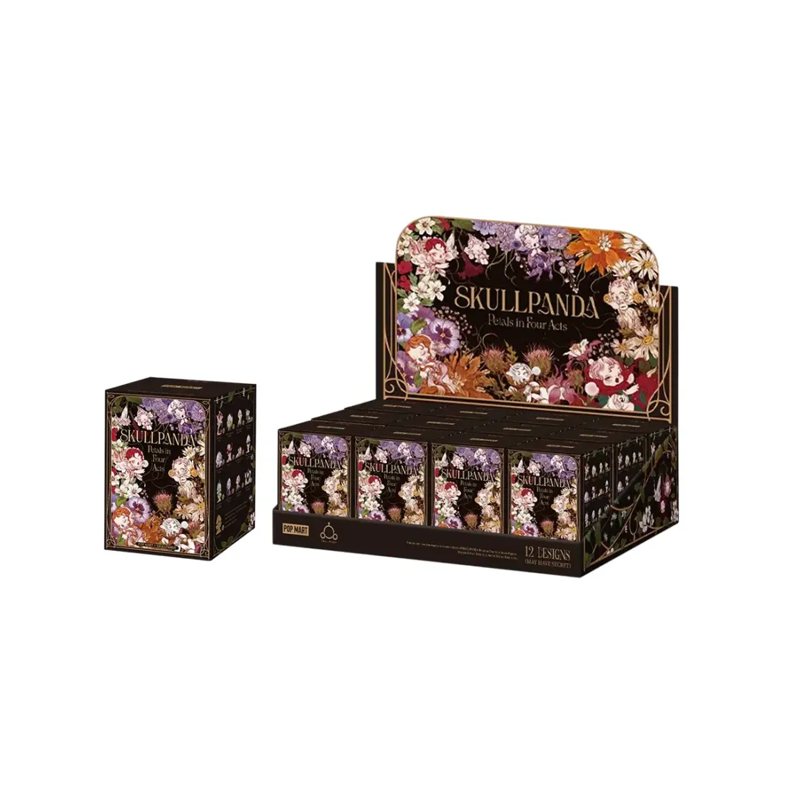 Фигурка Аниме Pop Mart Skullpanda  Four Acts of Flowers  1 шт 7 см 6939579879806