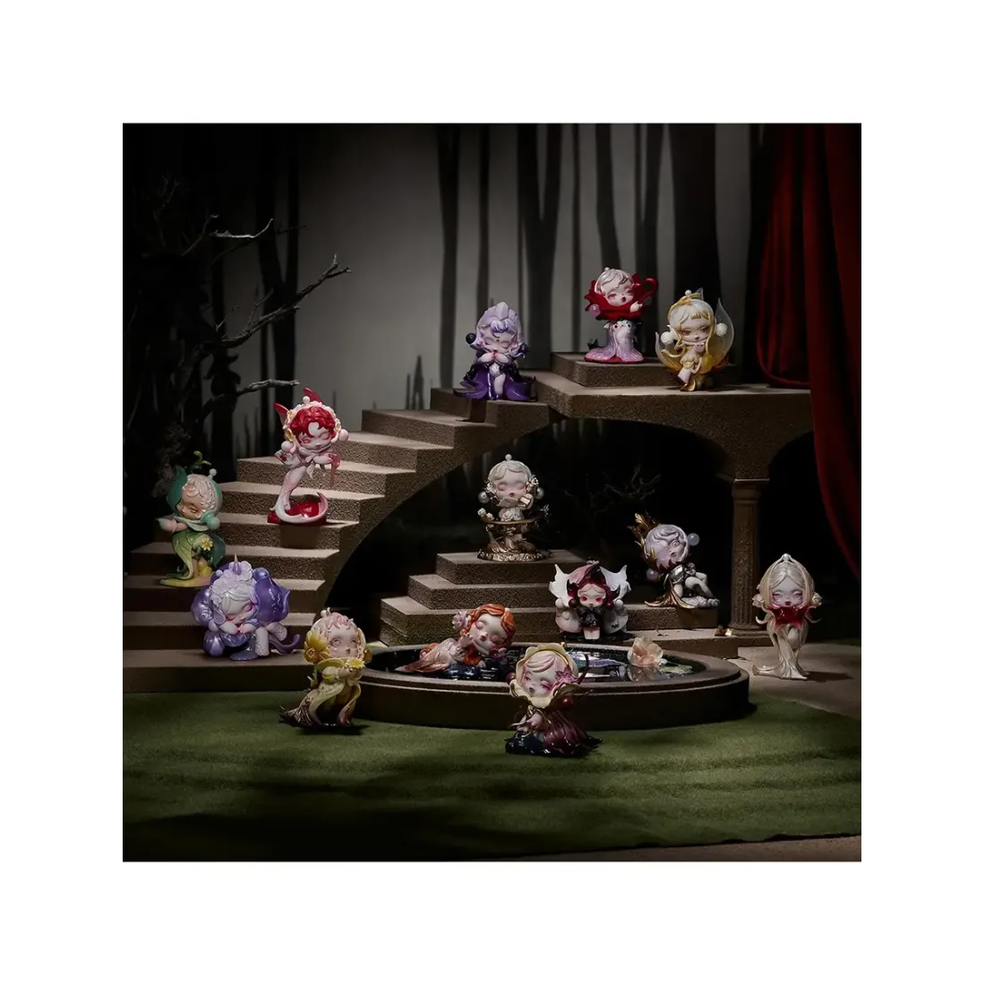 Фигурка Аниме Pop Mart Skullpanda  Four Acts of Flowers  1 шт 7 см 6939579879806