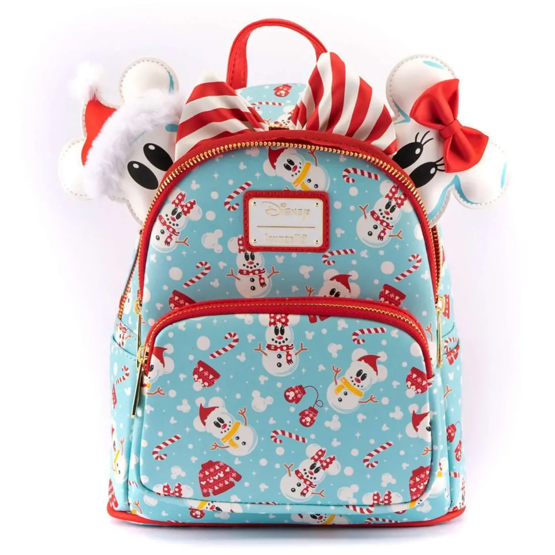 Рюкзак Loungefly Disney Minnie Mickey Snowman AOP Mini Backpack Headband Set WDBKS0012