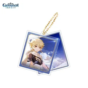 Брелок акриловый Genshin Impact Character Acrylic Strap Traveller Aether 6974696616200