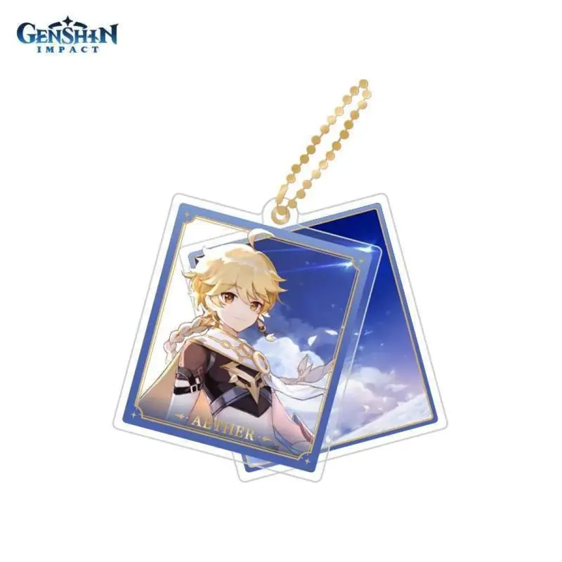 Брелок акриловый Genshin Impact Character Acrylic Strap Traveller Aether 6974696616200