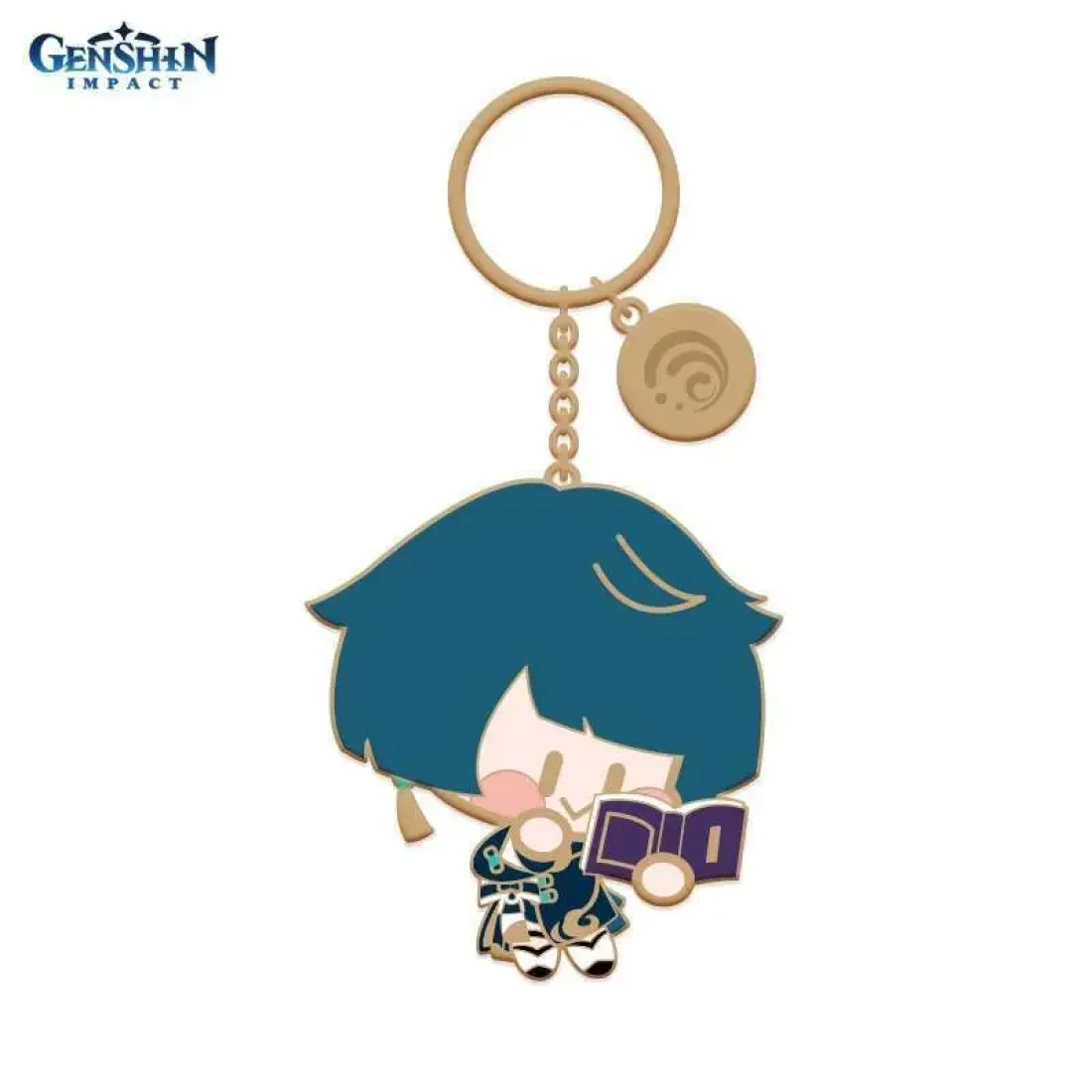 Брелок металлический Chibi Character Metal Keychain Xingqiu 6972957486319