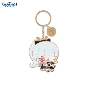 Брелок металлический Chibi Character Metal Keychain Kamisato Ayaka 6974696612547