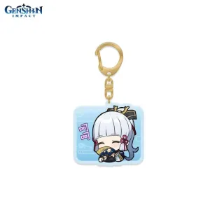 Брелок акриловый Chibi Expressions Character Acrylic Keychain Kamisato Ayaka 6974696611328