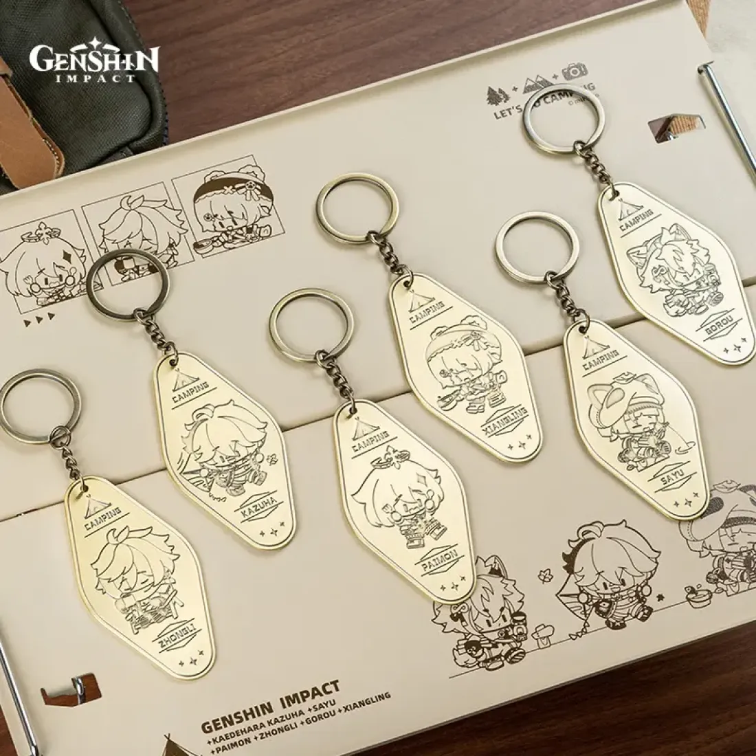 Брелок металлический Go Camping! Series Metallic Keychain Gorou 6975213688380