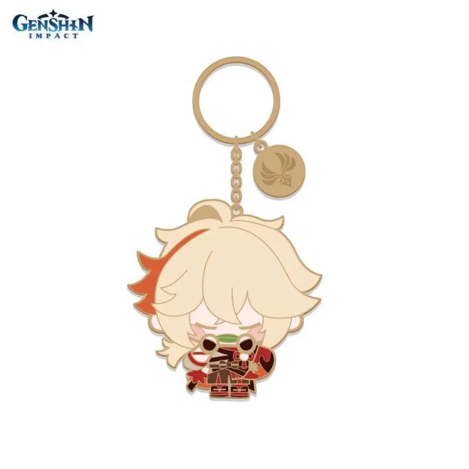 Брелок металлический Chibi Character Metal Keychain Kaedehara Kazuha 6974696612523