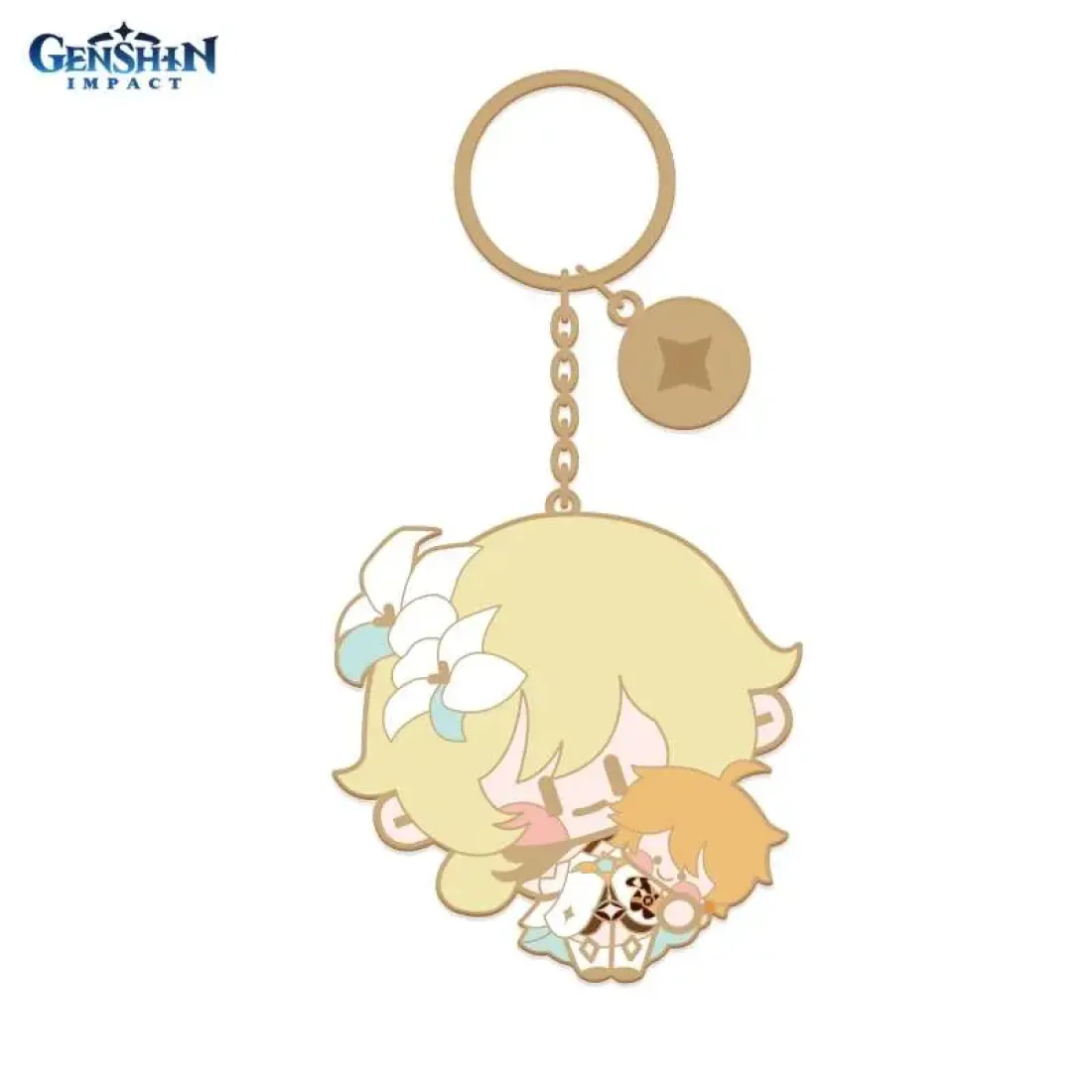 Брелок металлический Chibi Character Metal Keychain Traveller Lumine 6972957486272