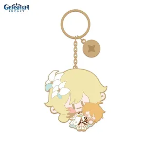 Брелок металлический Chibi Character Metal Keychain Traveller Lumine 6972957486272