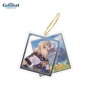Брелок акриловый Genshin Impact Character Acrylic Strap Albedo 6974696616224