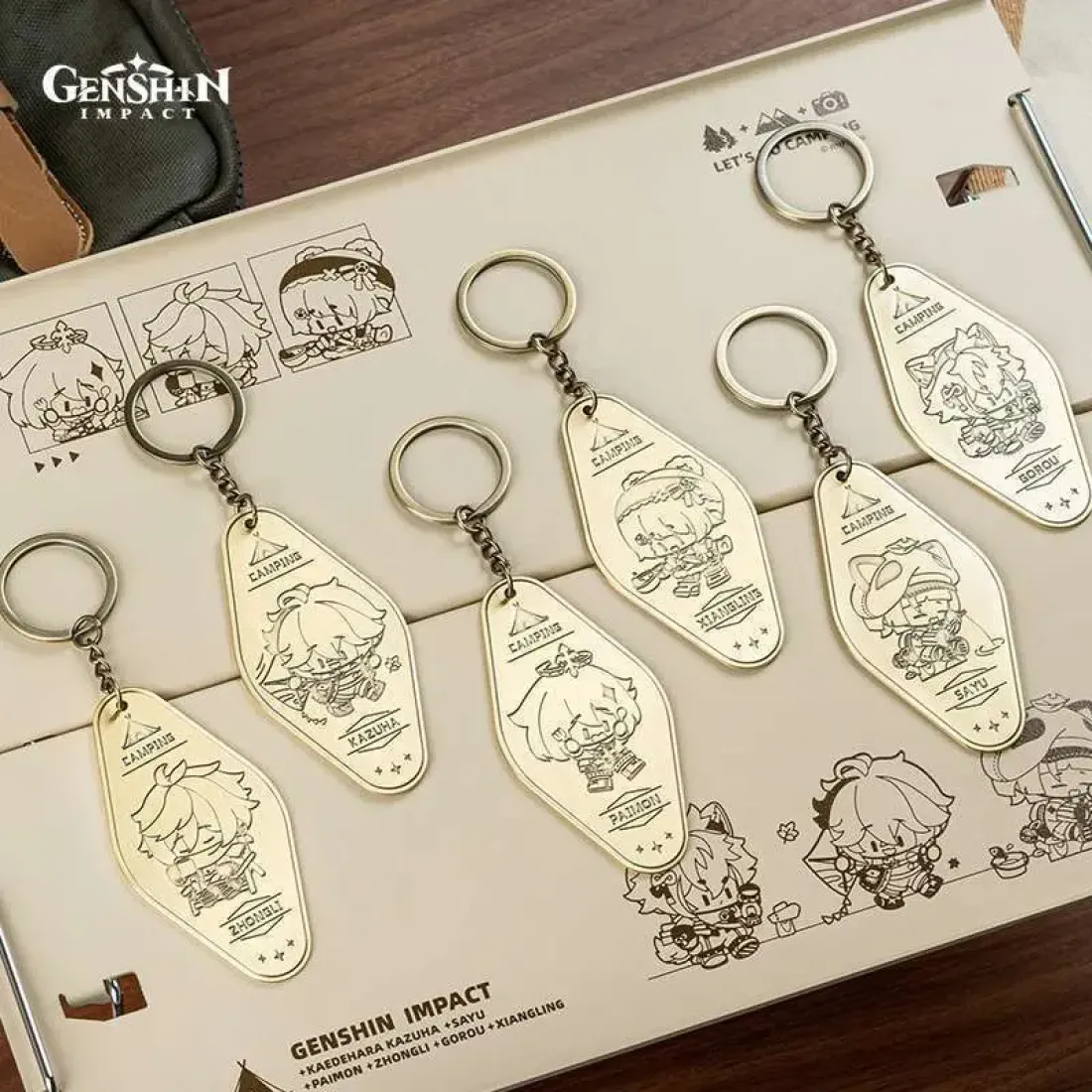 Брелок металлический Go Camping! Series Metallic Keychain Paimon 6975213688410