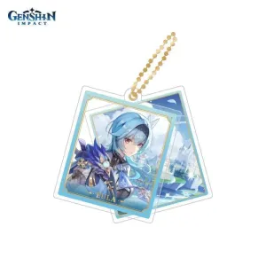 Брелок акриловый Genshin Impact Character Acrylic Strap Eula 6974696616187