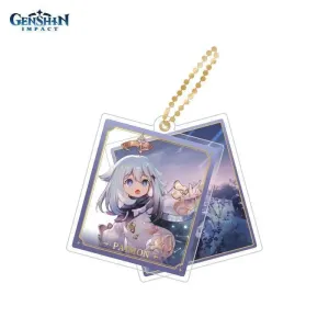 Брелок акриловый Genshin Impact Character Acrylic Strap Paimon 6974696616217