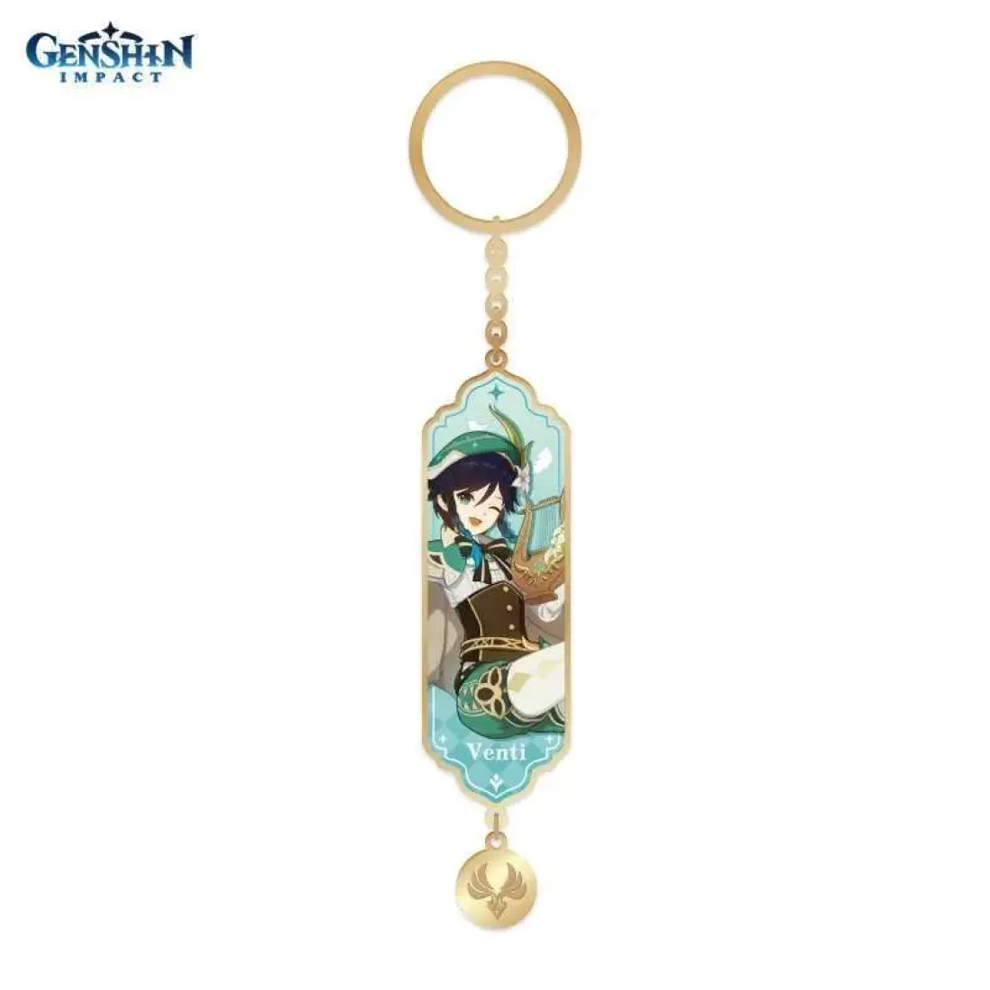 Брелок металлический Character Banner Art Metal & Resin Keychain Windborne Bard Venti 6974096531868