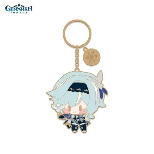 Брелок металлический Chibi Character Eula 6974696612516