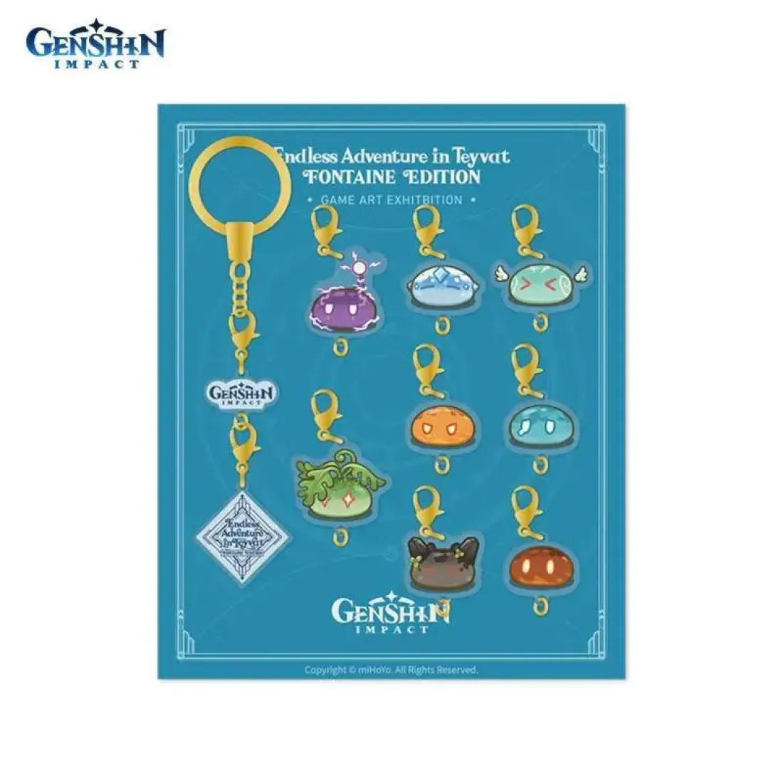 Набор брелков 2023 Fontaine Art Exhibit Chibi Expression Ruin Guard 6976068149644