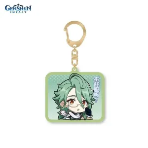 Брелок акриловый Chibi Expressions Character Acrylic Keychain Baizhu 6976068143697