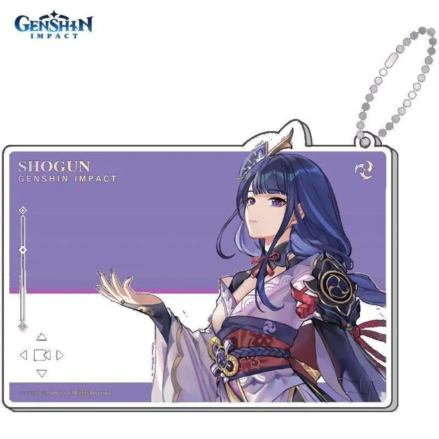 Брелок акриловый Genshin Impact Raiden Shogun 6942421104094