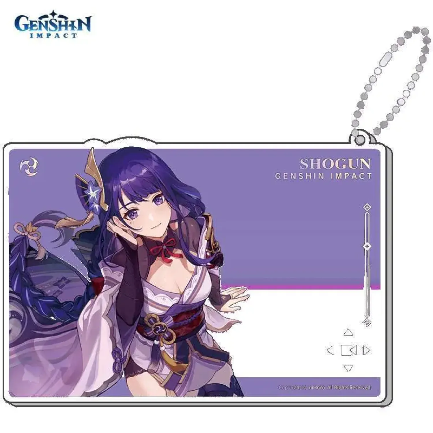 Брелок акриловый Genshin Impact Raiden Shogun 6942421104124