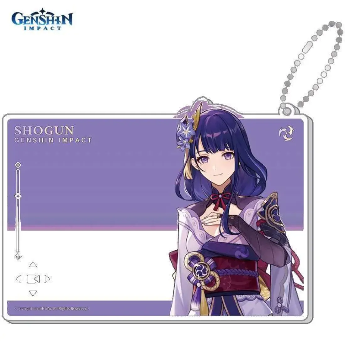 Брелок акриловый Genshin Impact Raiden Shogun 6942421104162