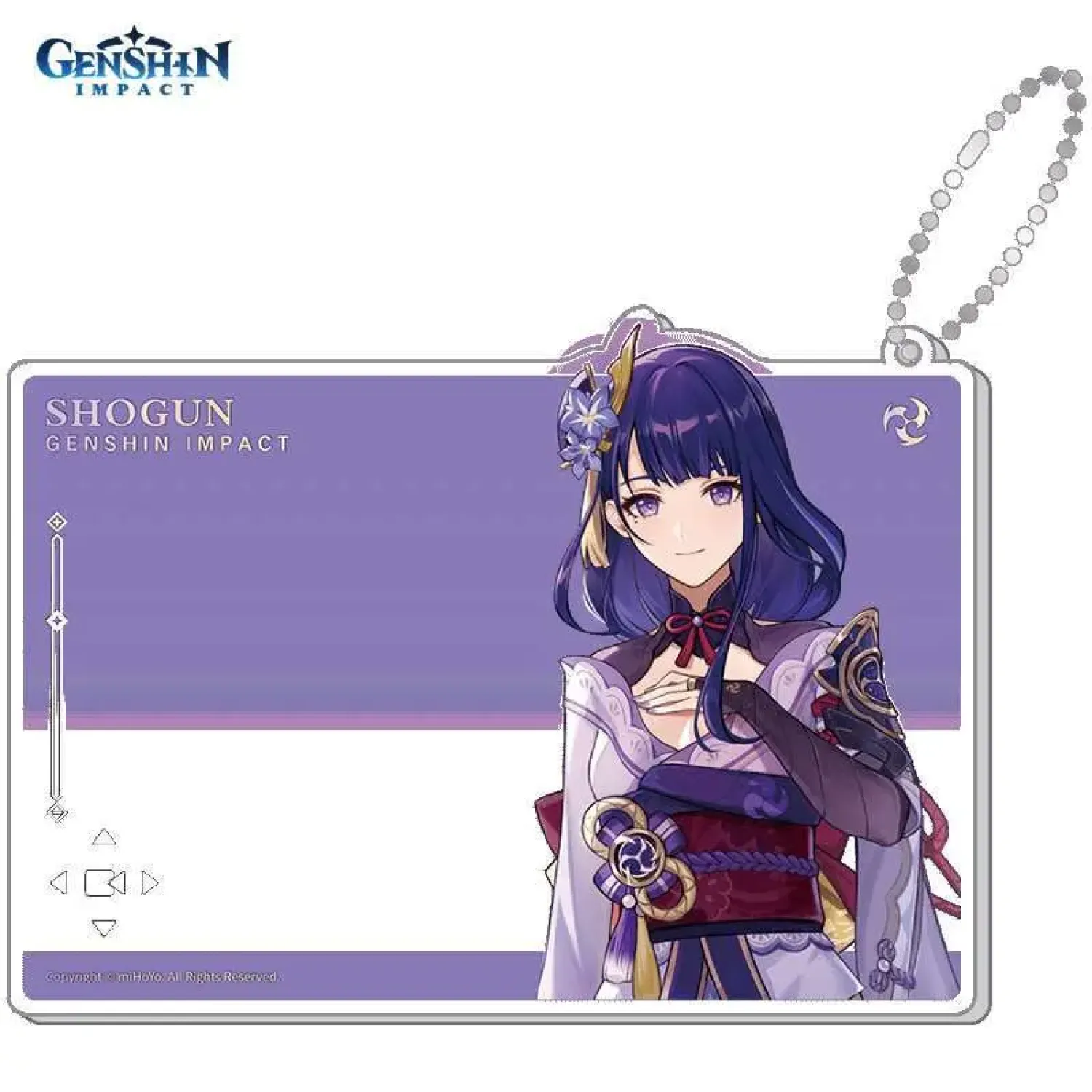 Брелок акриловый Genshin Impact Raiden Shogun 6942421104162
