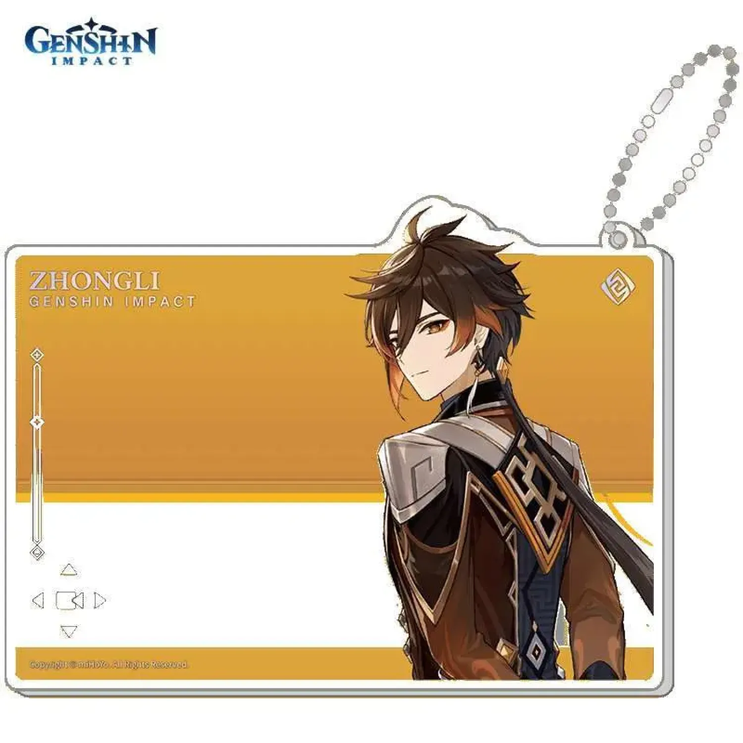 Брелок акриловый Genshin Impact Zhongli 6942421104155