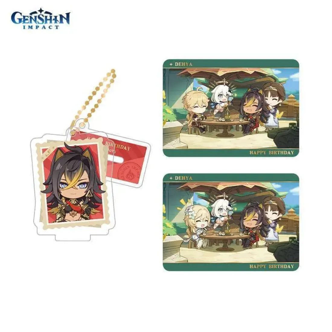 Набор подарочный (брелок, карточки) Genshin Impact Dehya 6942421106364